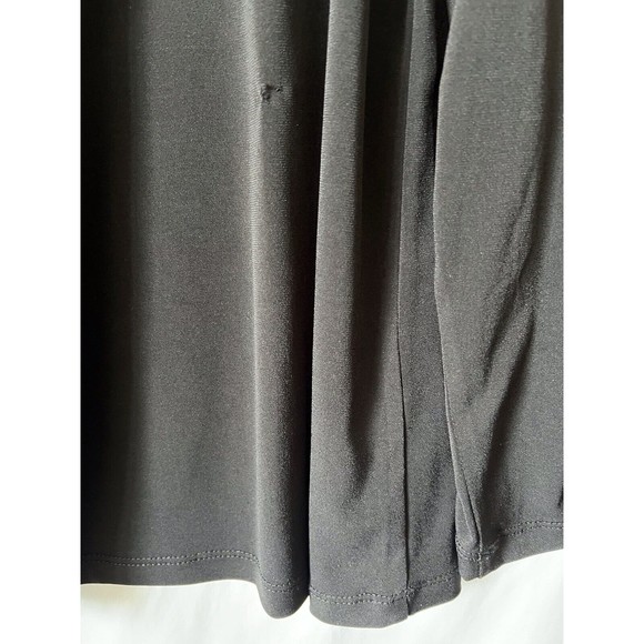Susan Graver  QVC Liquid Knit Tunic Top Black with Gold Chain Accent Size Large - Picture 7 of 11